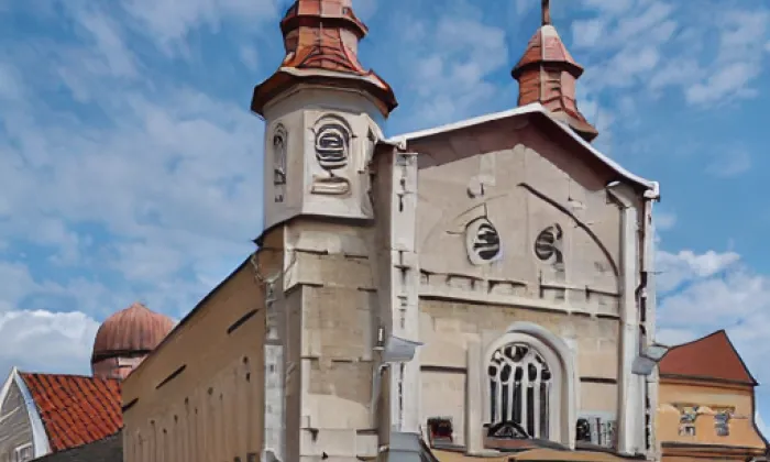 Kostel Povýšení svatého Kříže (Kadaň) – akvarel
