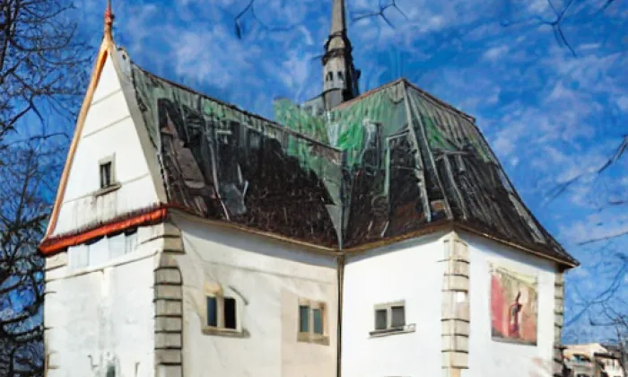Kostel Povýšení svatého Kříže (Lanžhot) – akvarel