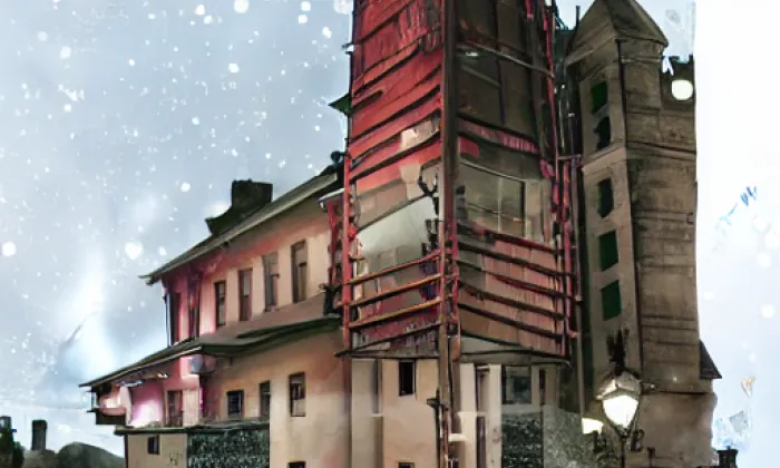 Kostel Povýšení svatého Kříže (Podštěly) – noc