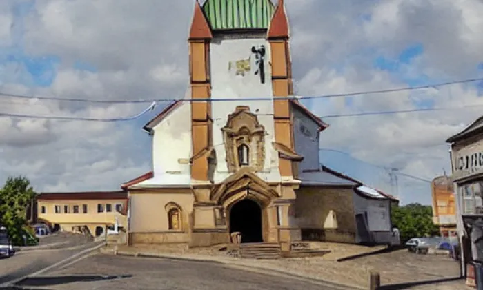 Kostel Povýšení svatého Kříže (Uhřínov) – noc
