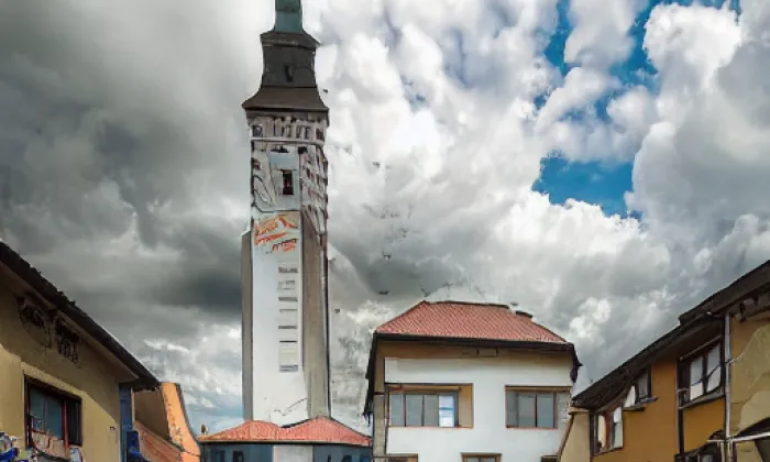 kostel Povýšení svatého Kříže v Černovicích – winter