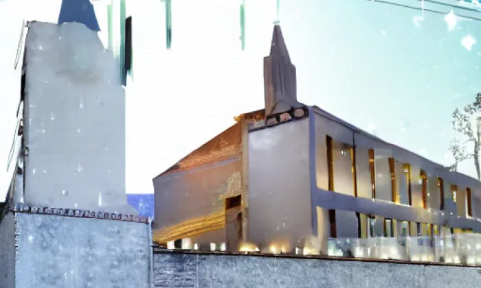 Kostel Srdce Ježíšova – noc