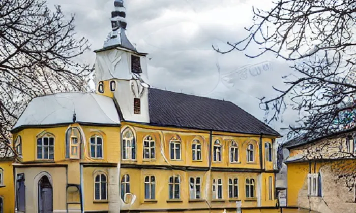 kostel Srdce Ježíšova na Smíchově – zima