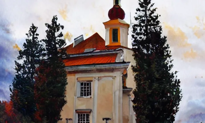 Kostel Stětí svatého Jana Křtitele (Hořelice) – autumn