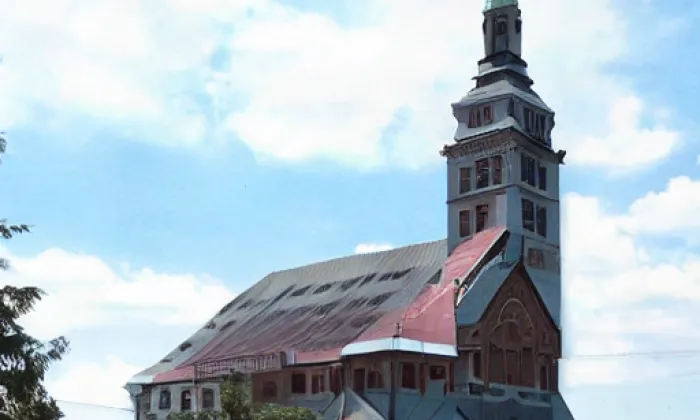 kostel sv. Jana Nepomuckého (Zálesní Lhota) – akvarel