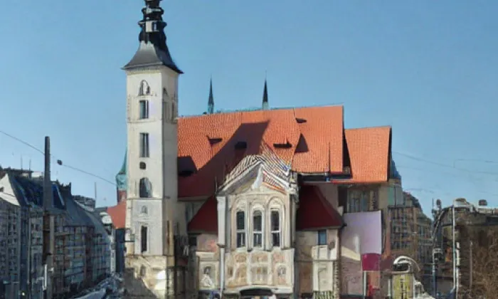 kostel svaté Alžběty (Blažejov) – akvarel