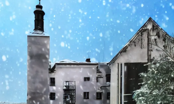 kostel svaté Alžběty Durynské (Vnorovy) – winter