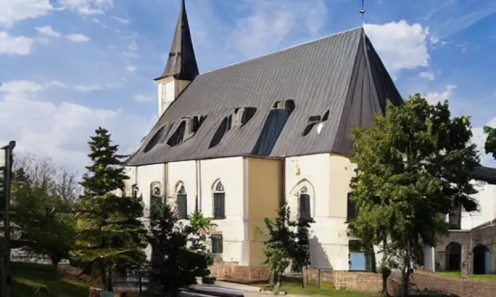 Kostel svaté Anny (Boží Dar) – noc