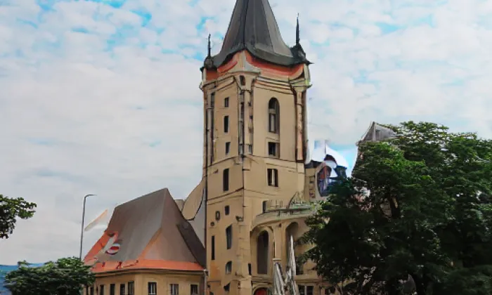 kostel svaté Anny (Jiřice u Miroslavi) – akvarel