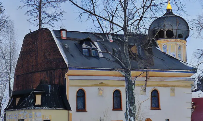 Kostel svaté Anny (Křimov) – zima