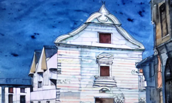 Kostel svaté Anny (Olomouc) – akvarel