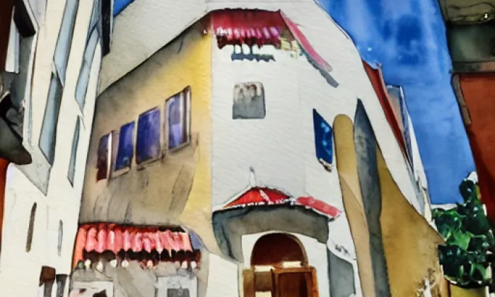 Kostel svaté Anny (Praha) – akvarel