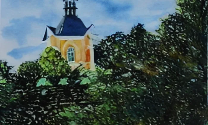 Kostel svaté Anny (Prostřední Staré Buky) – akvarel