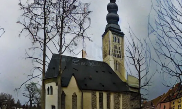 Kostel svaté Anny (Staré Město) – podzim