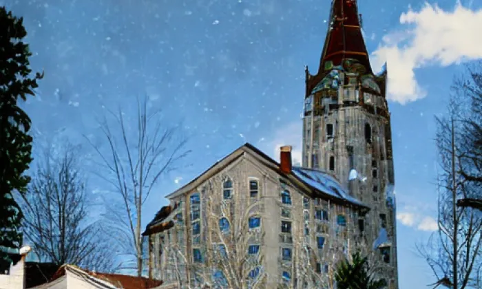 Kostel svaté Anny (Vižňov) – winter
