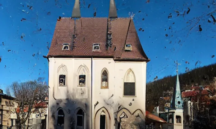 Kostel svaté Anny v Telči – podzim