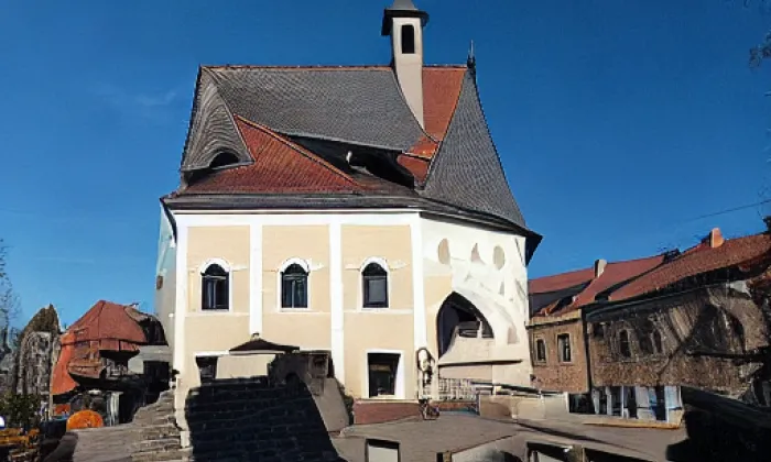 Kostel svaté Anny v Telči – zima