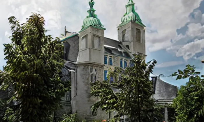 Kostel svaté Barbory (Louky) – podzim