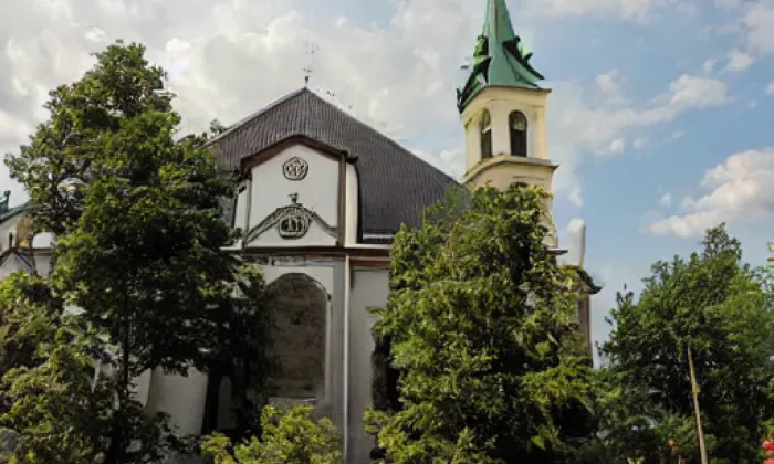 Kostel svaté Barbory (Louky) – léto