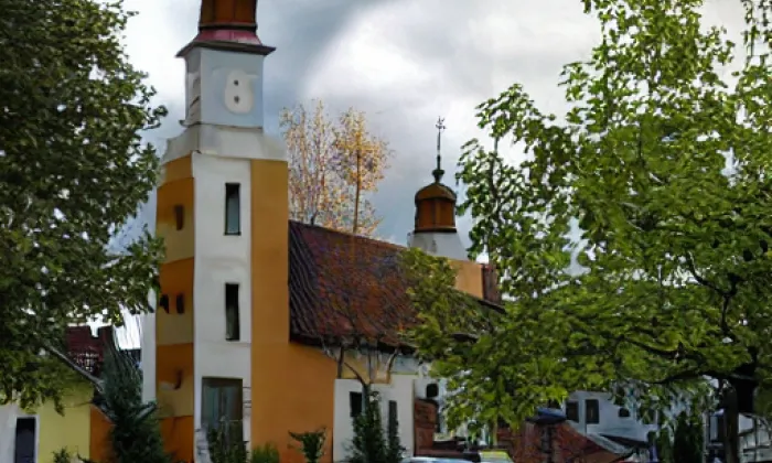 kostel svaté Barbory (Pacov) – autumn
