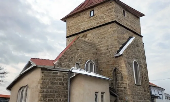 Kostel svaté Barbory (Rynoltice) – akvarel
