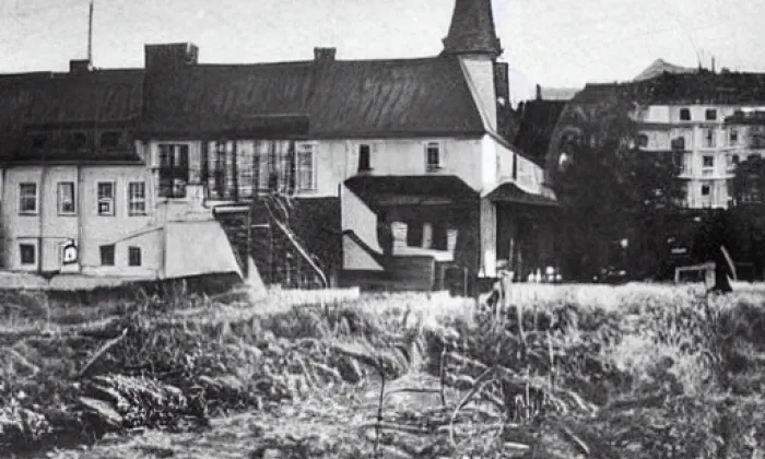 Kostel svaté Barbory (Valkeřice) – jaro