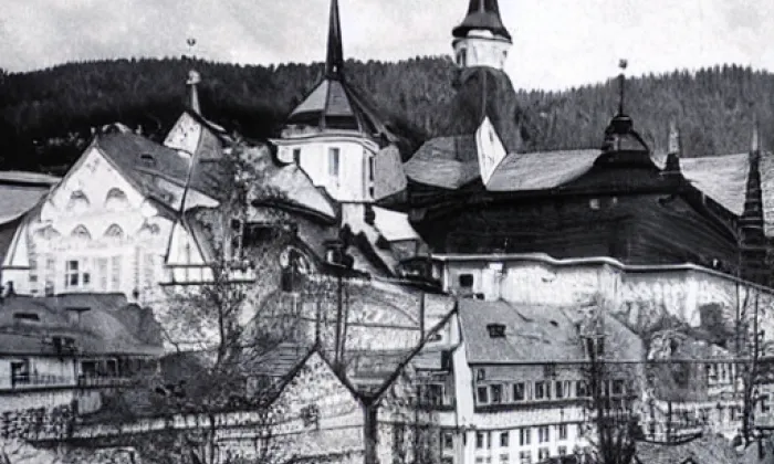 Kostel svaté Barbory (Valkeřice) – zima