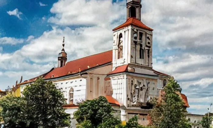 Kostel svaté Kateřiny (České Meziříčí) – zima