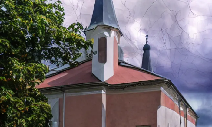 kostel svaté Kateřiny (Herálec) – autumn