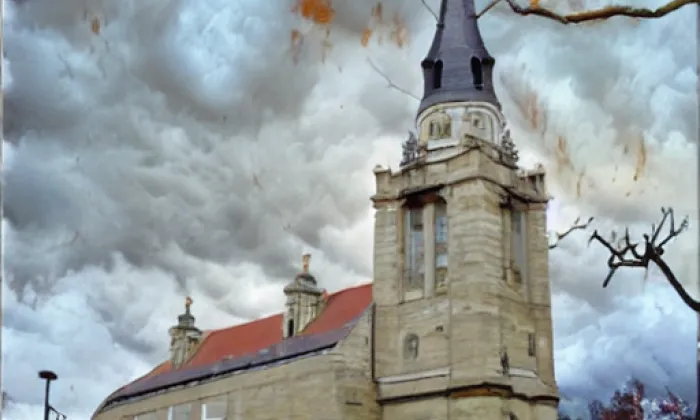kostel svaté Kateřiny (Hořice na Šumavě) – autumn