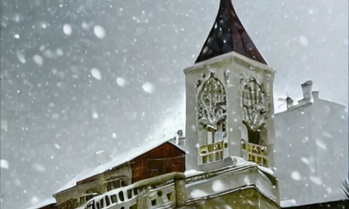 kostel svaté Kateřiny (Hořice na Šumavě) – winter