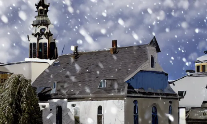 Kostel svaté Kateřiny (Hora Svaté Kateřiny) – winter