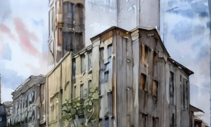 Kostel svaté Kateřiny (Klimkovice) – akvarel