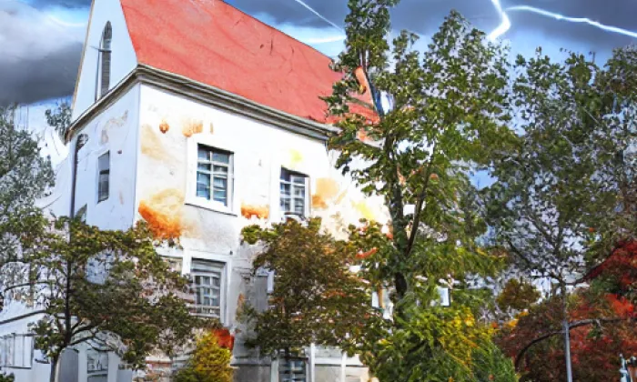 kostel svaté Kateřiny (Licoměřice) – autumn