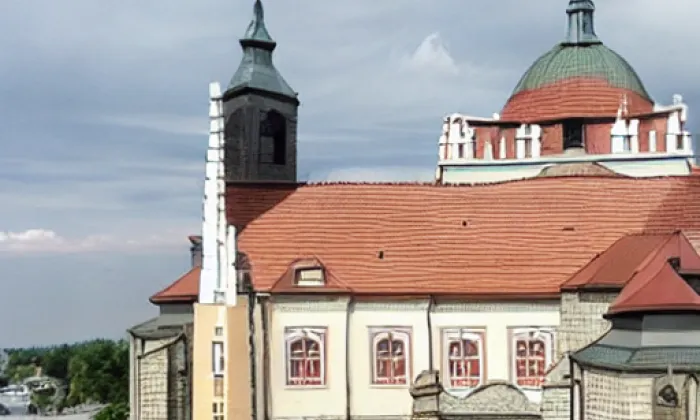 kostel svaté Kateřiny (Nová Bystřice) – zima