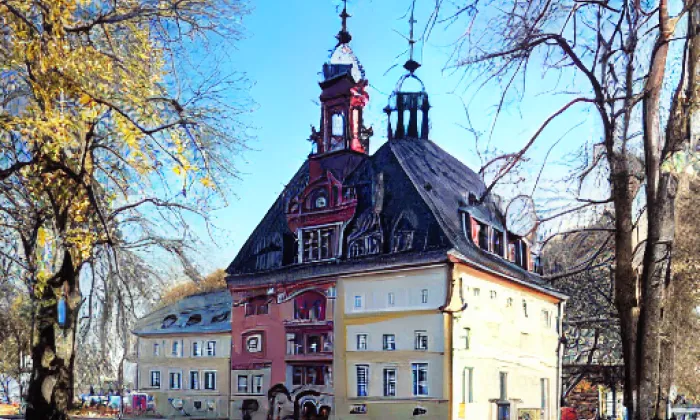 Kostel svaté Kateřiny (Olšová Vrata) – podzim