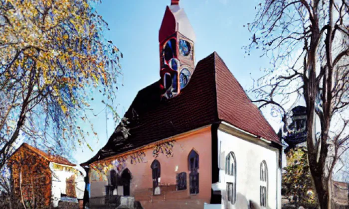 Kostel svaté Kateřiny (Olšová Vrata) – jaro