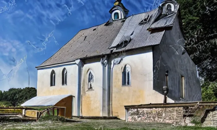 Kostel svaté Kateřiny (Rešov) – summer