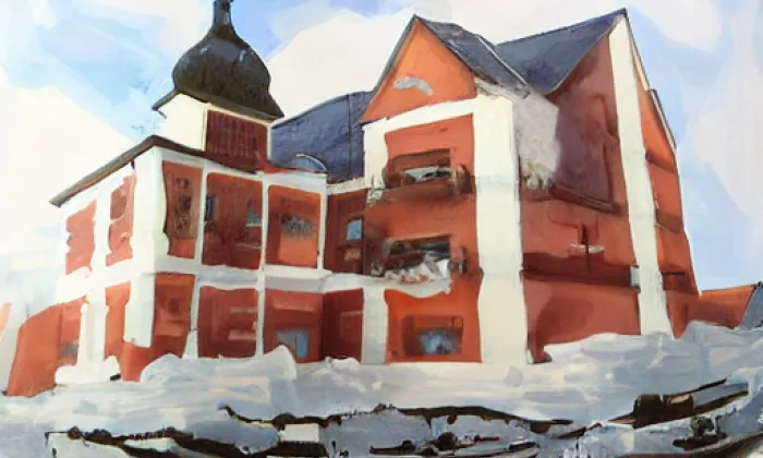 kostel svaté Kateřiny (Slavíkovice) – winter