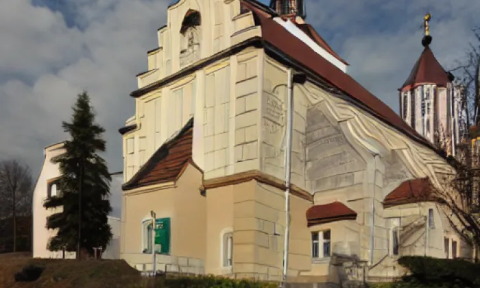 kostel svaté Kateřiny (Višňová) – winter