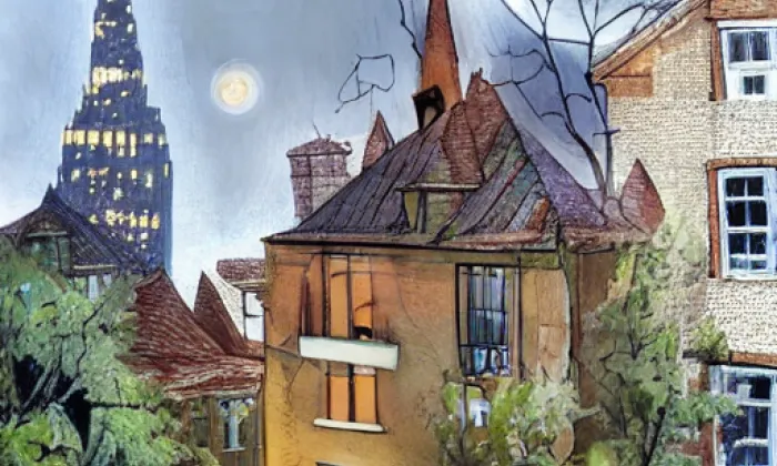 Kostel svaté Kateřiny (Vlastibořice) – noc