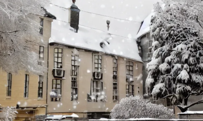 kostel svaté Kateřiny v Jindřichově Hradci – winter