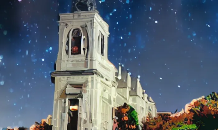 Kostel svaté Kunhuty (Čejkovice) – noc