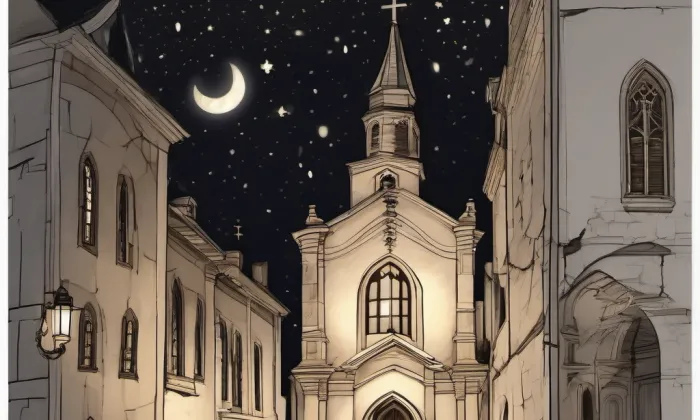 kostel svaté Ludmily (Řimice) – noc