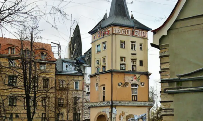 Kostel svaté Ludmily (Horní Počernice) – jaro