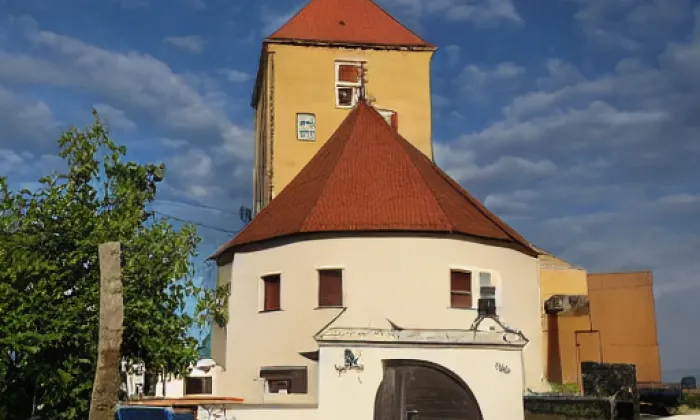 kostel svaté Máří Magdalény (Černice) – akvarel