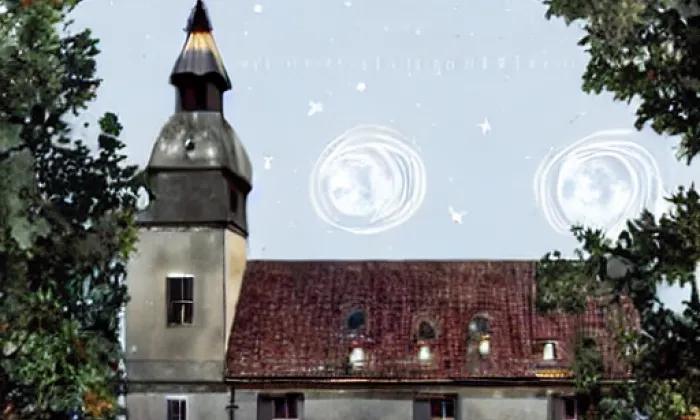 Kostel svaté Máří Magdalény (Kunice) – noc