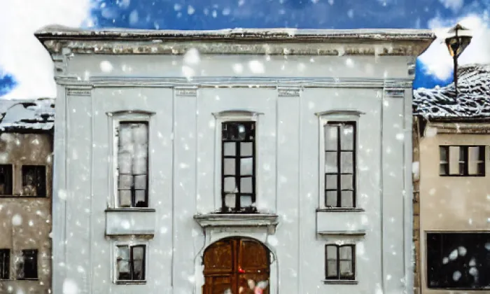 kostel svaté Máří Magdalény v Českém Brodě – zima