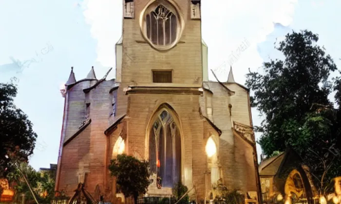 kostel svaté Máří Magdaleny (Lužany) – noc
