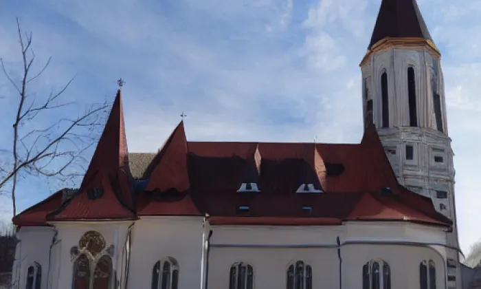 Kostel svaté Máří Magdaleny (Olešnice v Orlických horách) – akvarel